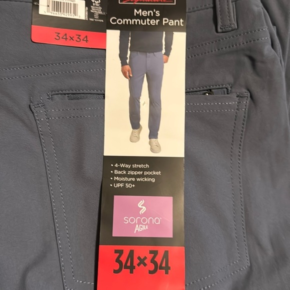 Kirkland Signature Men’s Commuter Pants, Grayish Blue, Size 34x34 - Picture 7 of 8